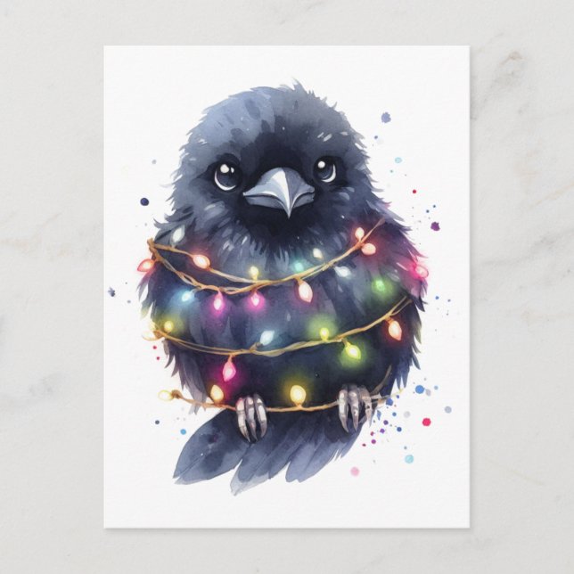 Postal Navidades Adorables Raven (Anverso)