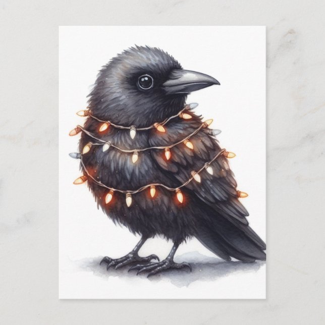 Postal Navidades Adorables Raven (Anverso)