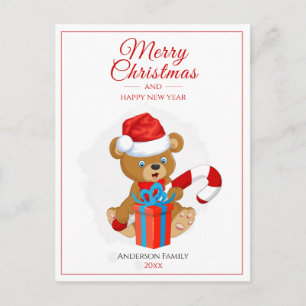 Postal Navidades Adorables Teddy   Navidades personalizad