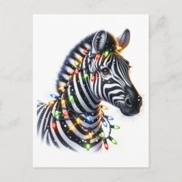 Postal Navidades Adorables Zebra