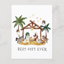 Postal Navidades afroamericanos de natividad negra