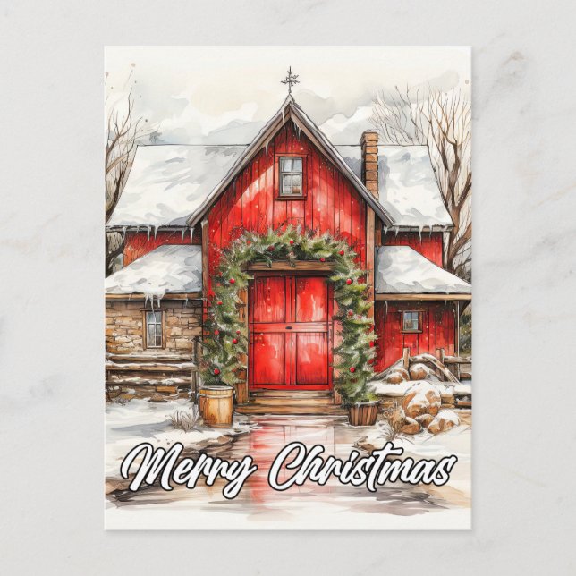 Postal Navidades agrícolas de país | Felices Fiestas Todo (Anverso)