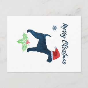 Postal Navidades Airedale Terrier