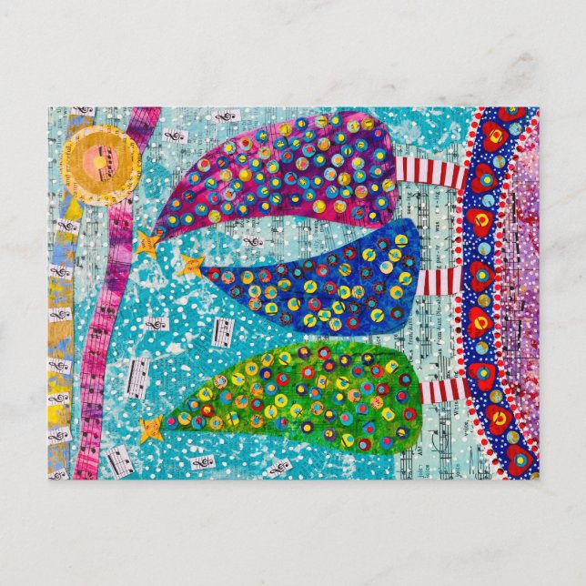 Postal Navidades alegres (Anverso)