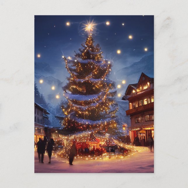 Postal Navidades alpinos (Anverso)