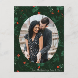 Postal Navidades Aman a la Pareja Foto Moda Mistletoe Ver