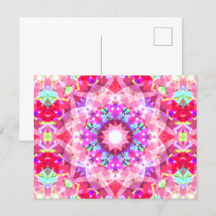 Postal Navidades amarillos rosados Festividades Estrella