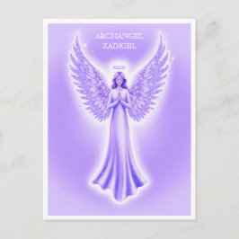 Postal Navidades Angel | Púrpura, Lilac Y Blanco