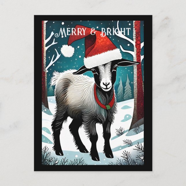 Postal Navidades animales de la Selva Infantil Cuta Bebé (Anverso)