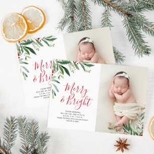 Postal navidades anuncio de nacimiento de festividades