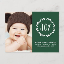 Postal Navidades Anuncio de nacimiento Foto de feriado ve