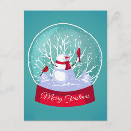 Postal Navidades Aves Rojas, el cardenal de Snowworld