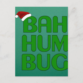 Postal Navidades Bah Humbug Shirt Art-Xmas Humbug Santa