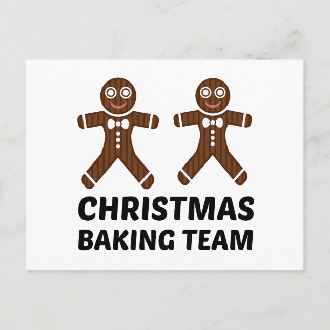 POSTAL NAVIDADES BAKING TEAM GINGERBREAD (Anverso)