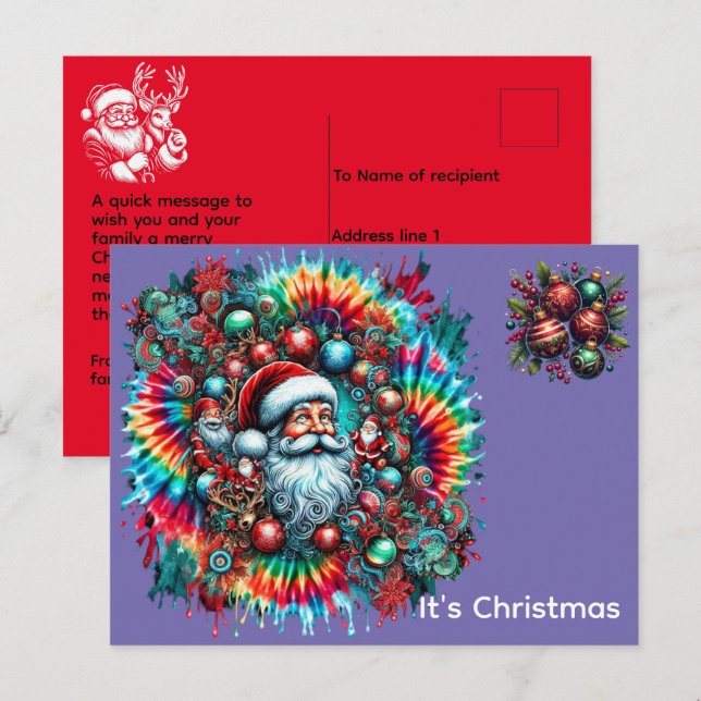 Postal Navidades Bella Santa Claus2 (Anverso / Reverso)