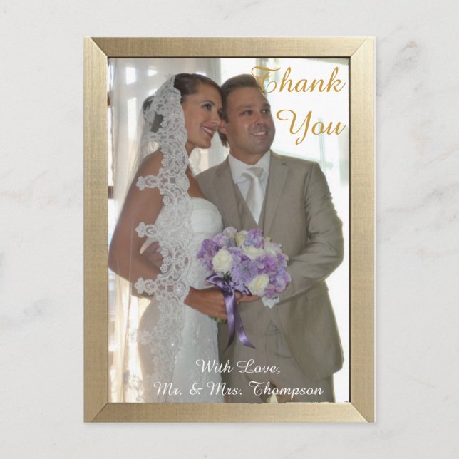 Postal Navidades Blancos Gracias Postcard (Anverso)