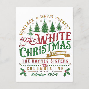 Postal Navidades Blancos Wallace Y Davis Haynes Sister