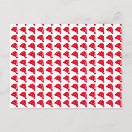 Postal navidades blancos y lindos de patrón de Santa Hat