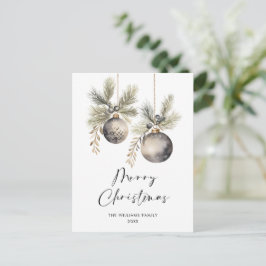 Postal Navidades bohemios minimalistas saludan feriado