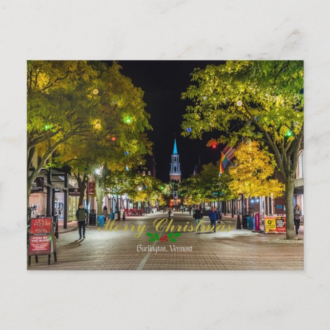 Postal Navidades Burlington, Vermont (Anverso)