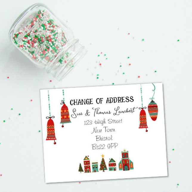 Postal Navidades Cambio de dirección Aldea nórdica (Subido por el creador)