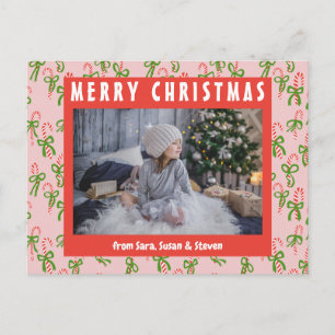Postal Navidades Candy Canes PERSONALIZADO navideño foto