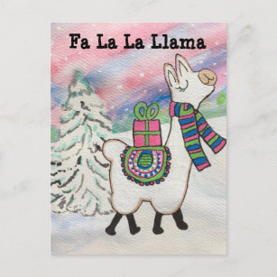 Postal Navidades caprichosos de La Llama