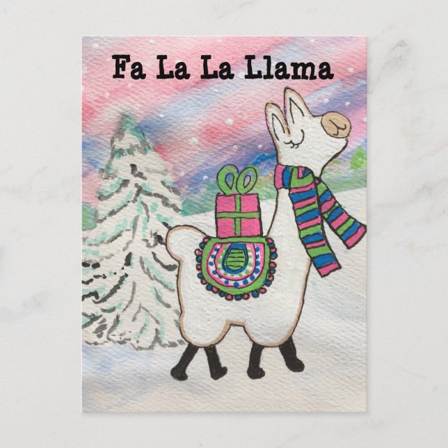 Postal Navidades caprichosos de La Llama (Anverso)