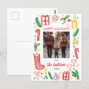 Postal Navidades caprichosos festejan una breve foto Pers