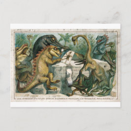 Postal Navidades cargan dinosaurios estudiando antiguos h
