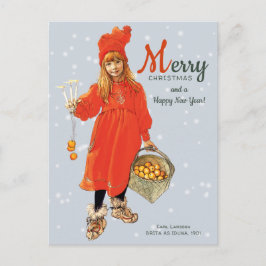 Postal Navidades Carl Larsson Brita como Iduna CC0124