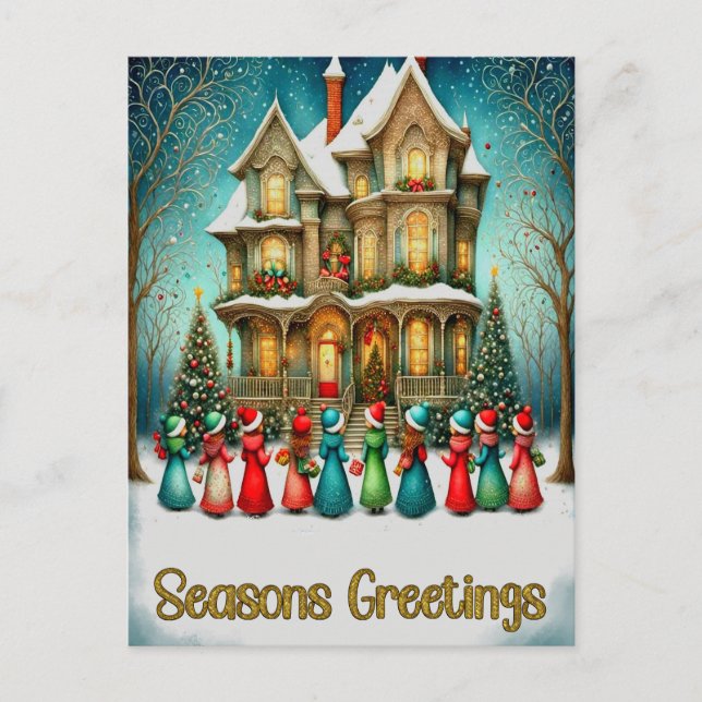 Postal Navidades Carolers (Anverso)