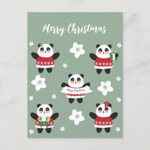 Postal Navidades Cherry Blossom Panda