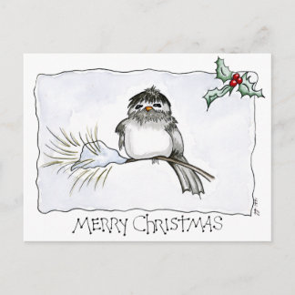 Postal Navidades Chickadee