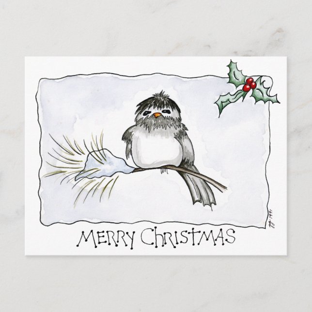 Postal Navidades Chickadee (Anverso)