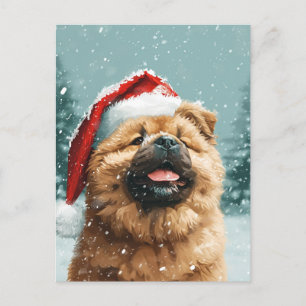 Postal Navidades Chow Chow