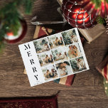 Postal Navidades Collage Nueve fotos | Merry<br><div class="desc">Navidades Collage Nueve fotos | Merry</div>