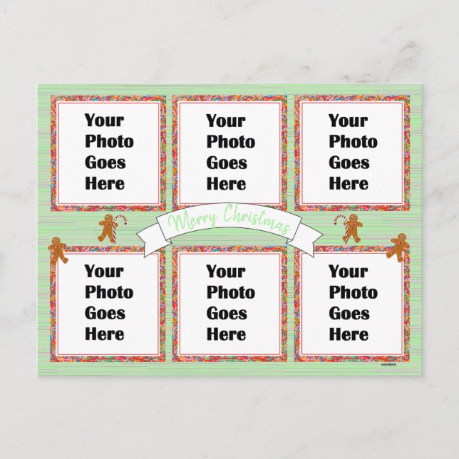 Postal Navidades coloridos Postcard HAMbWG (Anverso)