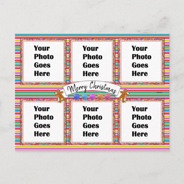 Postal Navidades coloridos Postcard HAMbWG (Anverso)