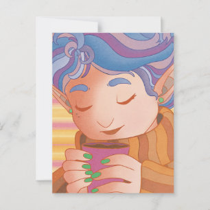 Postal Navidades cómodos Elf