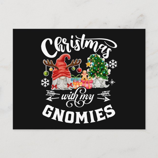 Postal Navidades Con Mi Gnome Navidades De Gnomies (Anverso)