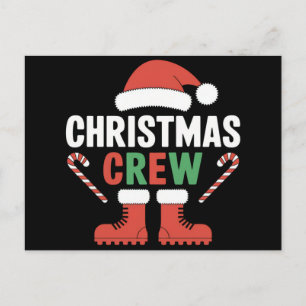 Postal Navidades Crew Xmas Árbol Familia de coincidencias
