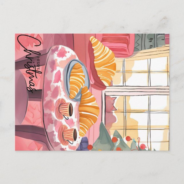 Postal Navidades Croissant Morning (Anverso)