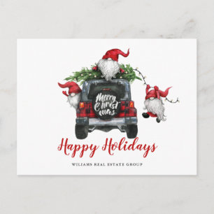 Postal Navidades Cute Gnomes Saludo Corporativo