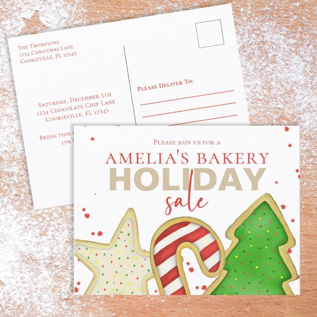 Postal Navidades Cute Whimsical Sweet Cookie Exchange (Subido por el creador)