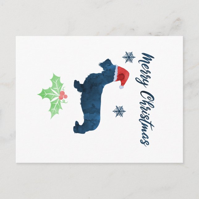 Postal Navidades Dachshund (Anverso)