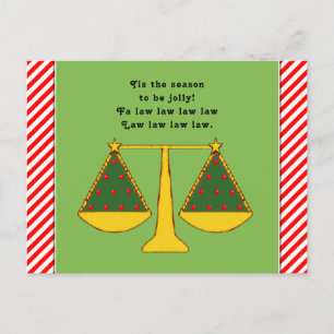 Postal Navidades de abogados de vacaciones