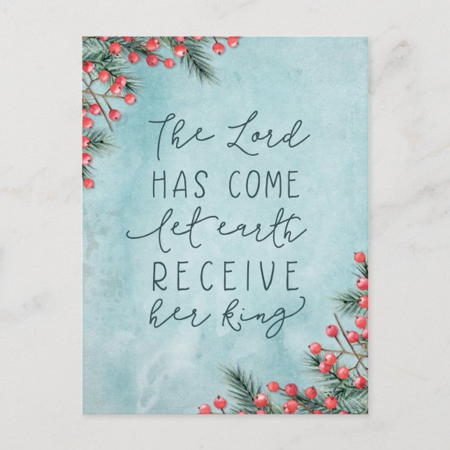 Postal Navidades de acuarela de feriado religioso sin fot (Anverso)