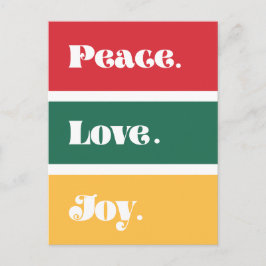 Postal Navidades de Alegría por la Paz Moderna