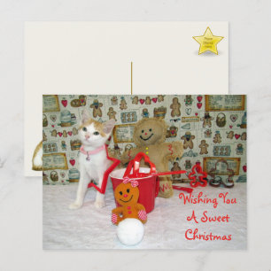Postal Navidades de Annie Cat Gingerbread